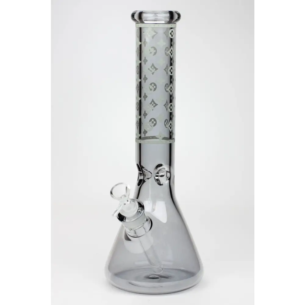 14" Luxury Logo 7 mm classic Electroplated Glass beaker Bong n_6