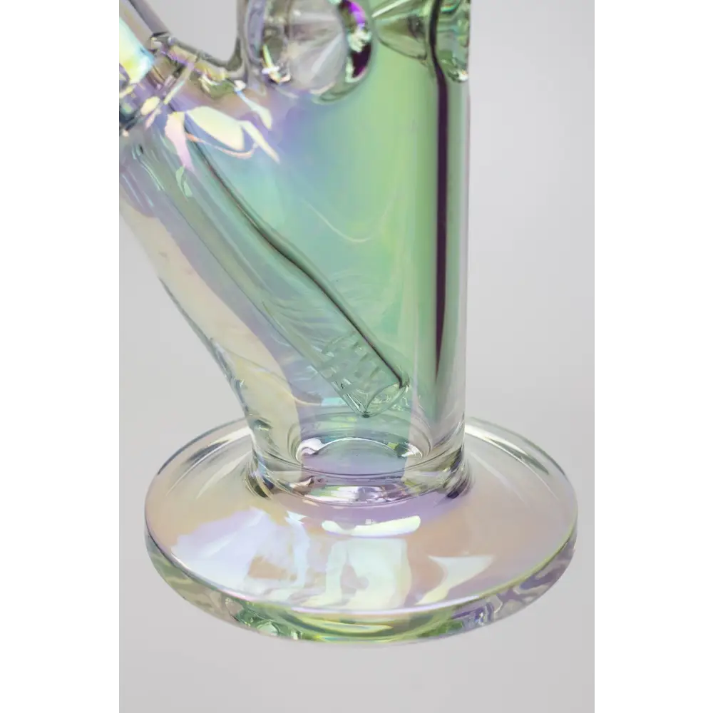 14" Luxury Logo 7 mm classic Electroplated Straight Tube Bong_1