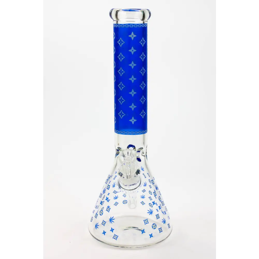 14" Luxury Patten Glow in the dark 7 mm glass bong [A24]_1