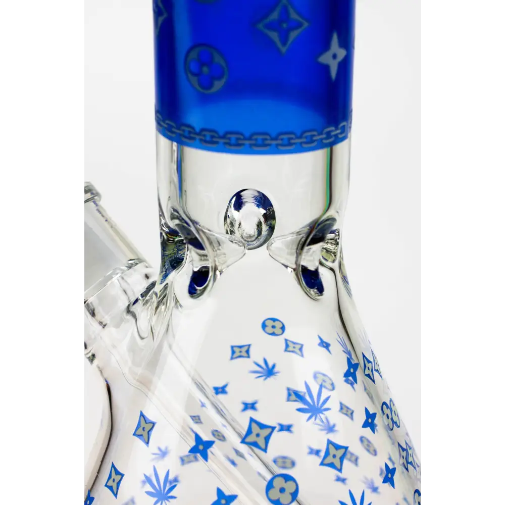 14" Luxury Patten Glow in the dark 7 mm glass bong [A24]_2