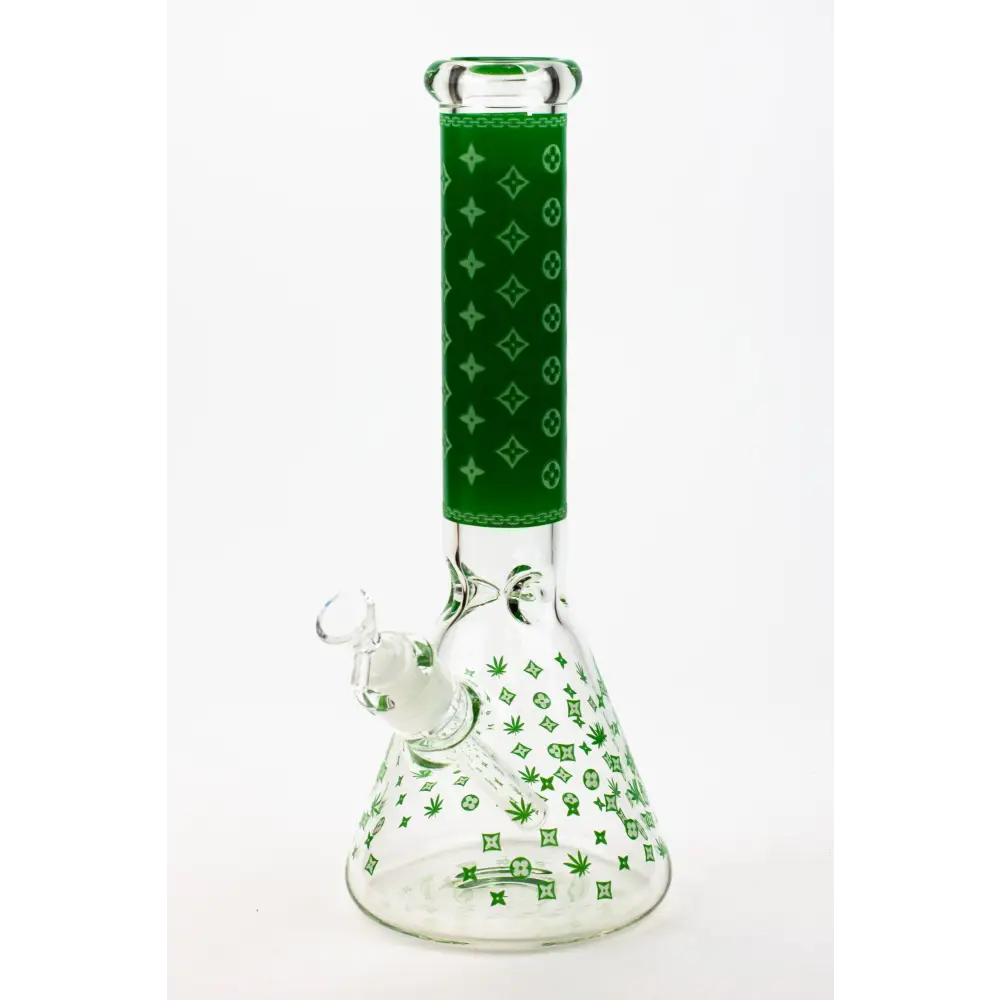 14" Luxury Patten Glow in the dark 7 mm glass bong [A24]_8