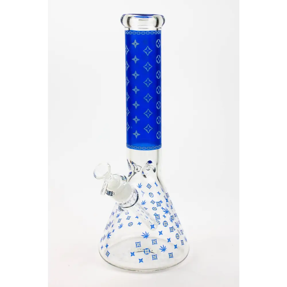 14" Luxury Patten Glow in the dark 7 mm glass bong [A24]_9