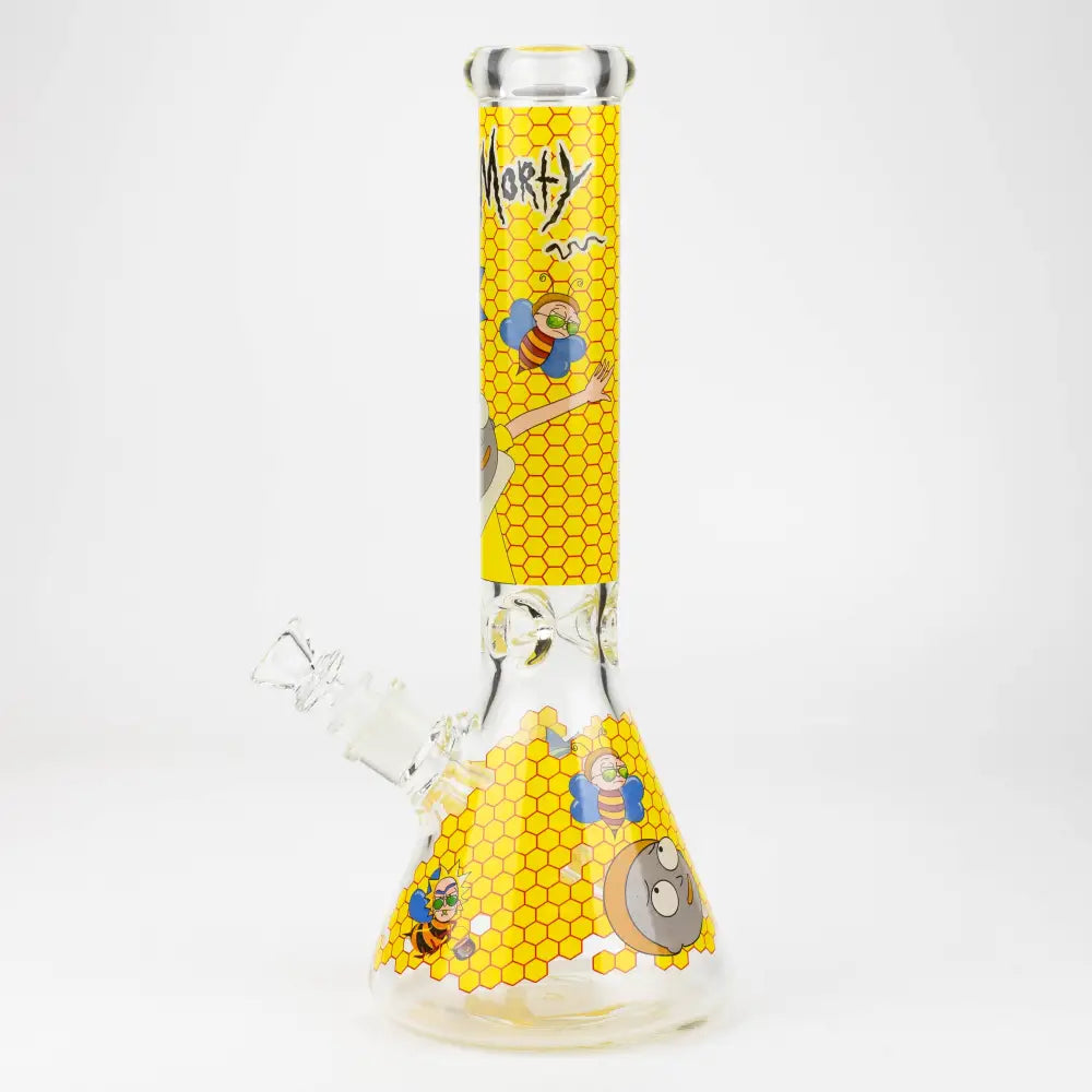 14" RM decal 7 mm glass water bong_6