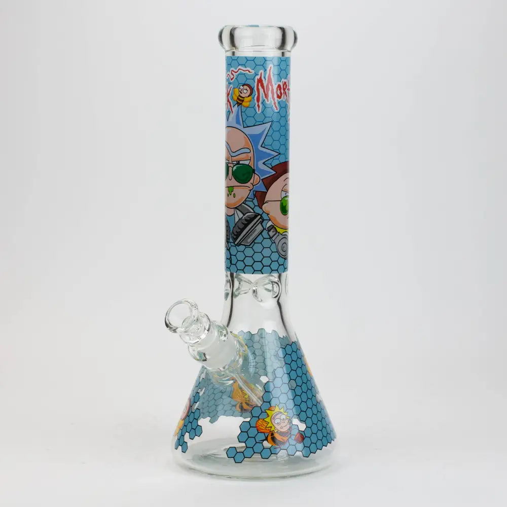 14" RM decal 7 mm glass water bong_1