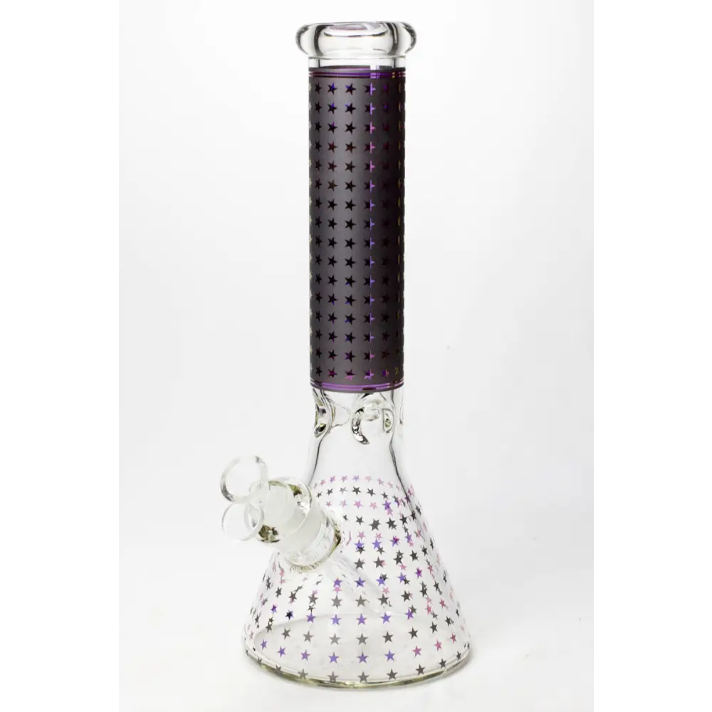 14" Star 7 mm glass water bong_9