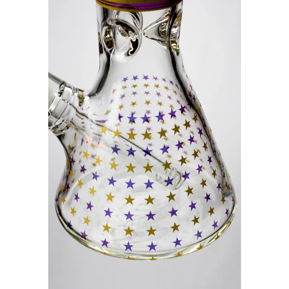 14" Star 7 mm glass water bong_4