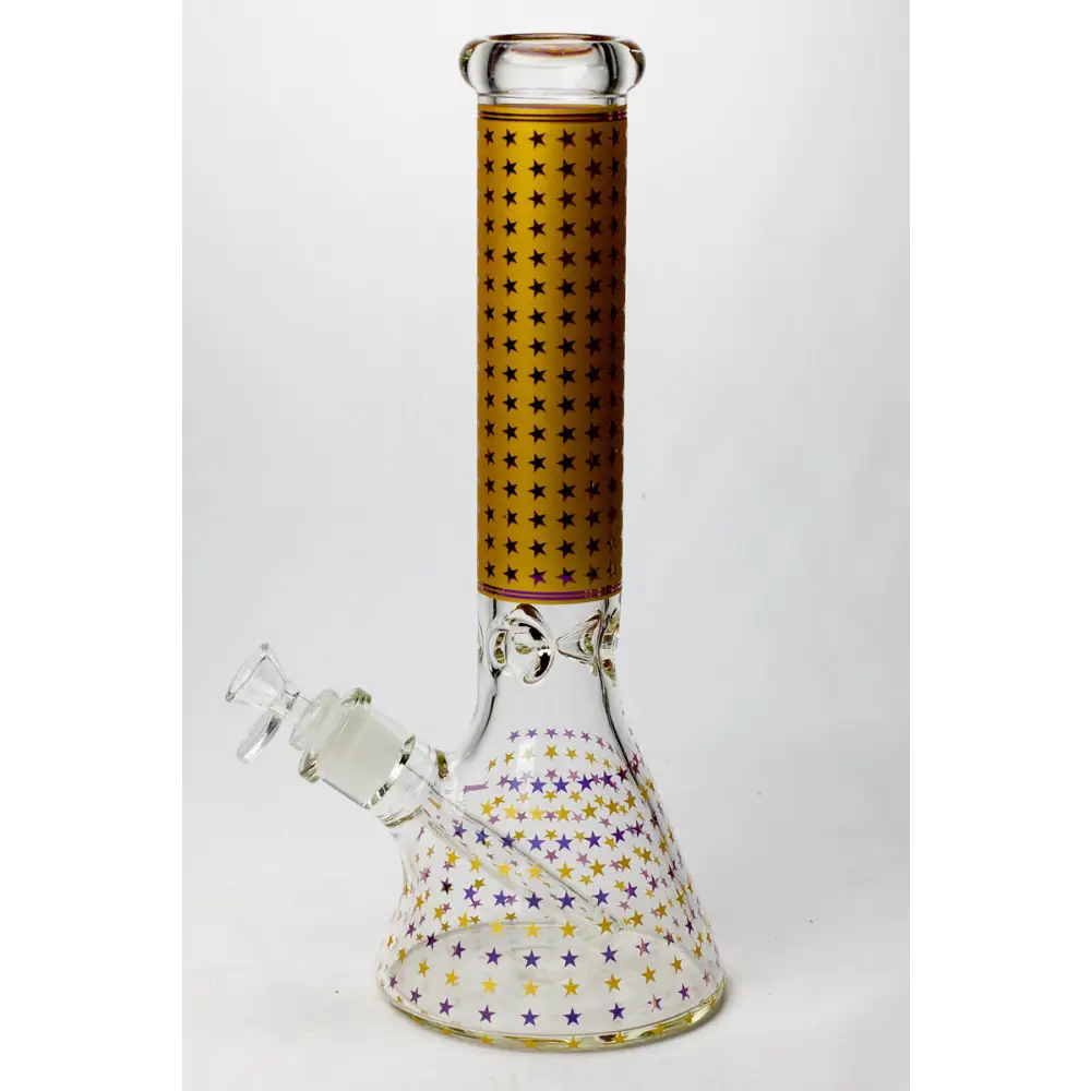 14" Star 7 mm glass water bong_13