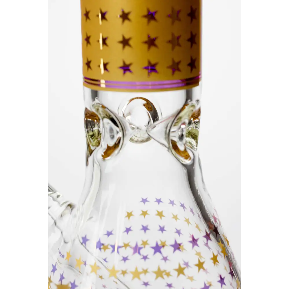 14" Star 7 mm glass water bong_2