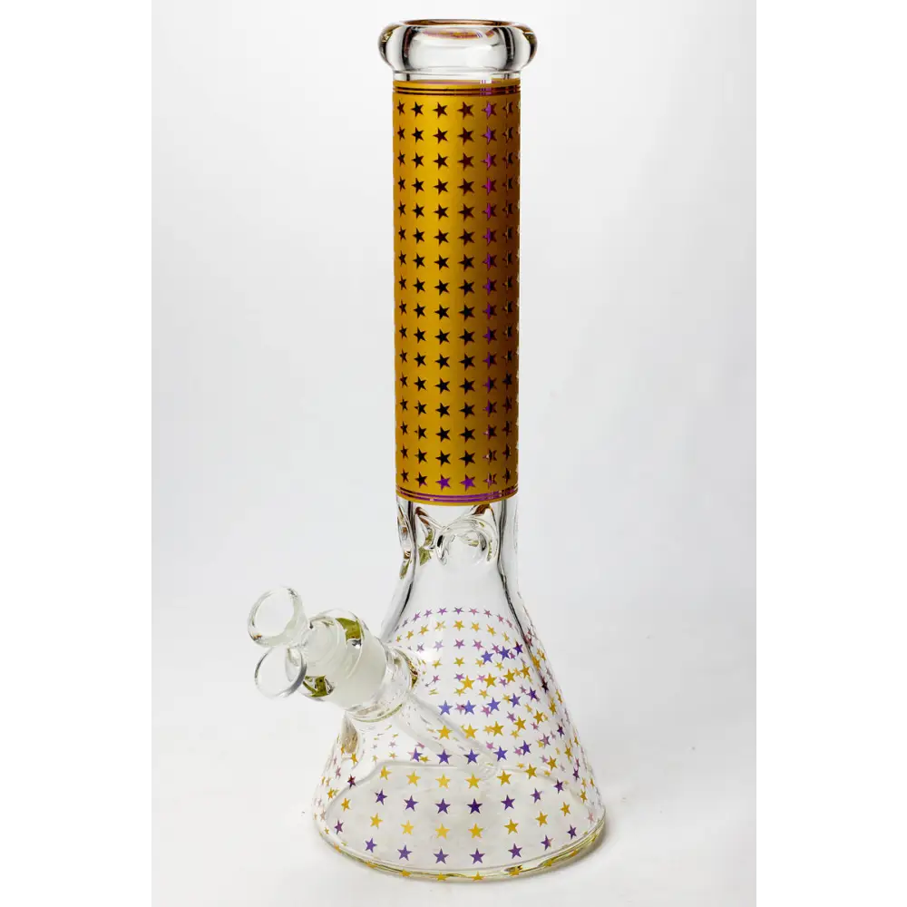 14" Star 7 mm glass water bong_6