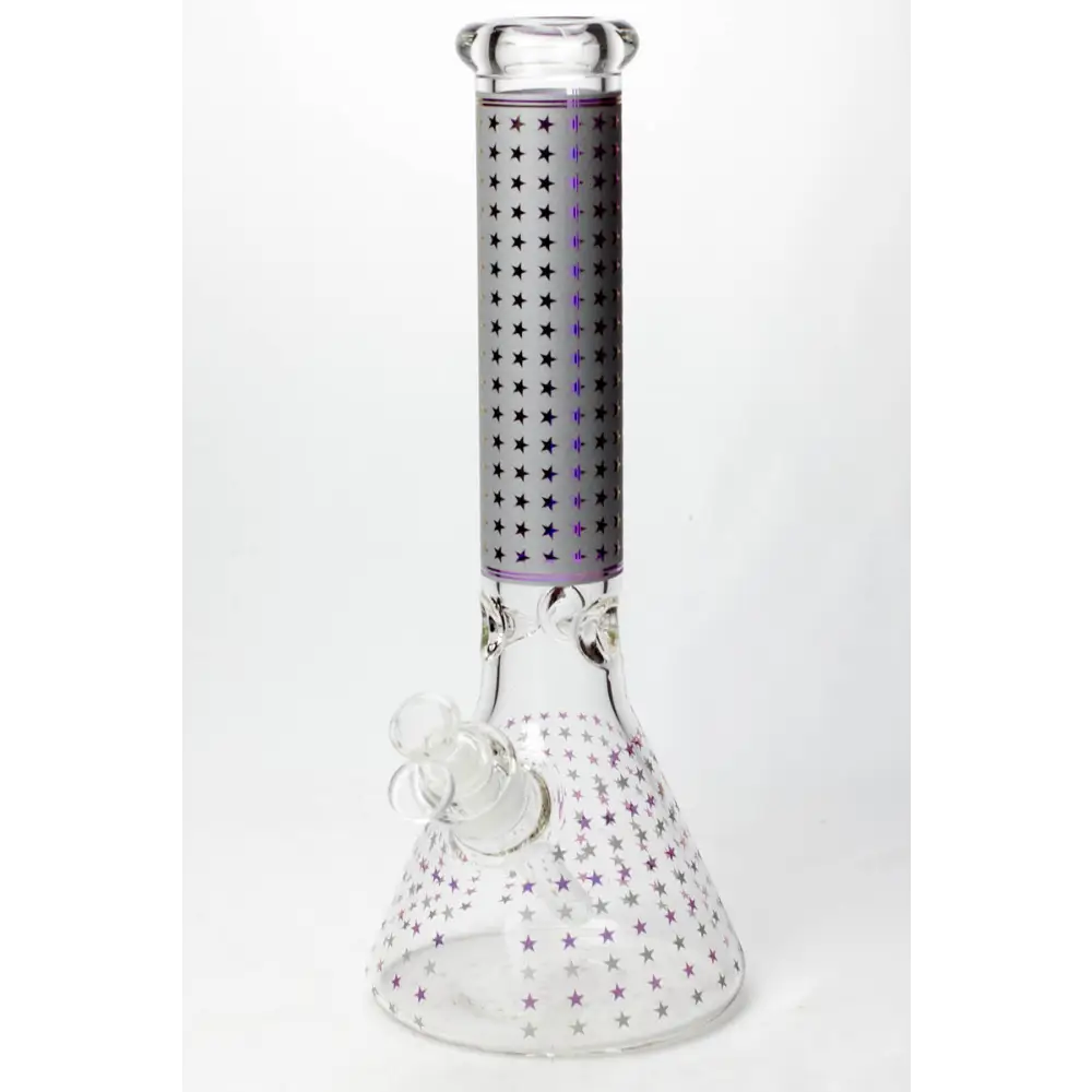 14" Star 7 mm glass water bong_11