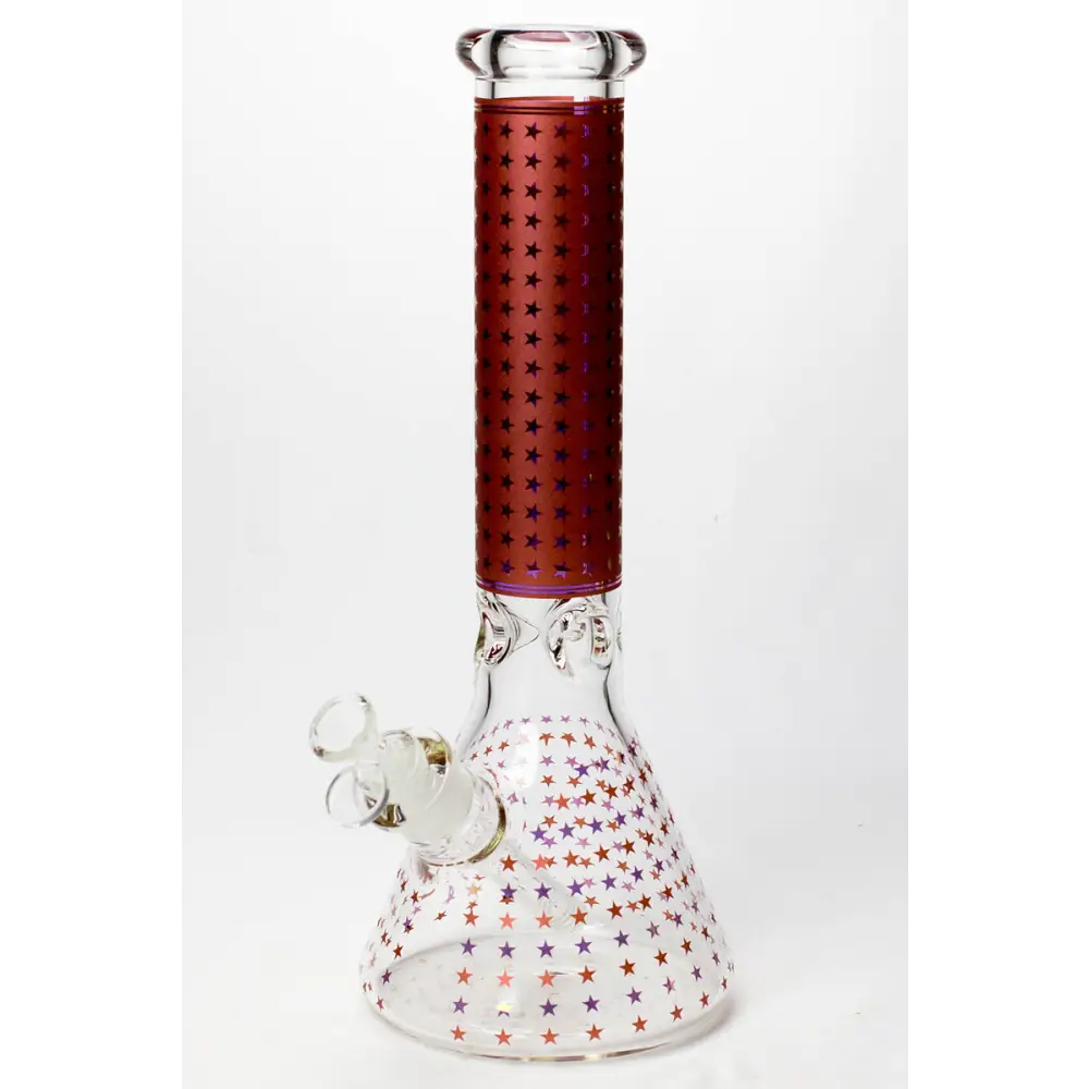 14" Star 7 mm glass water bong_8