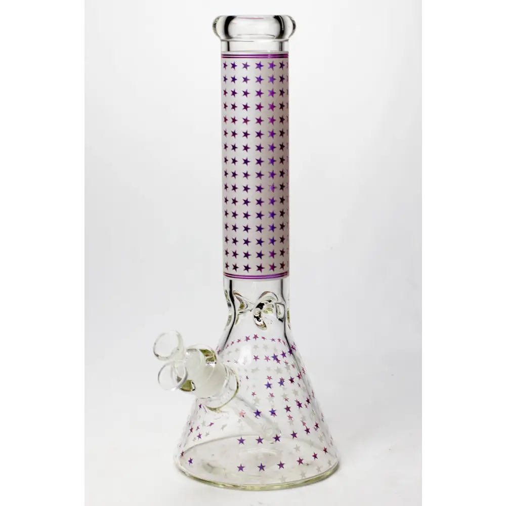 14" Star 7 mm glass water bong_10