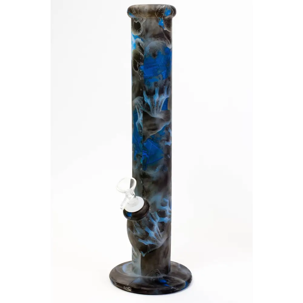 14" Straight tube silicone water bong_1