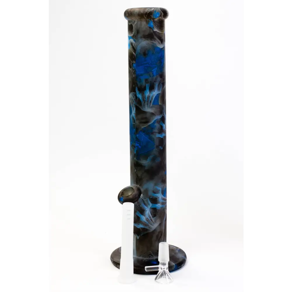 14" Straight tube silicone water bong_5