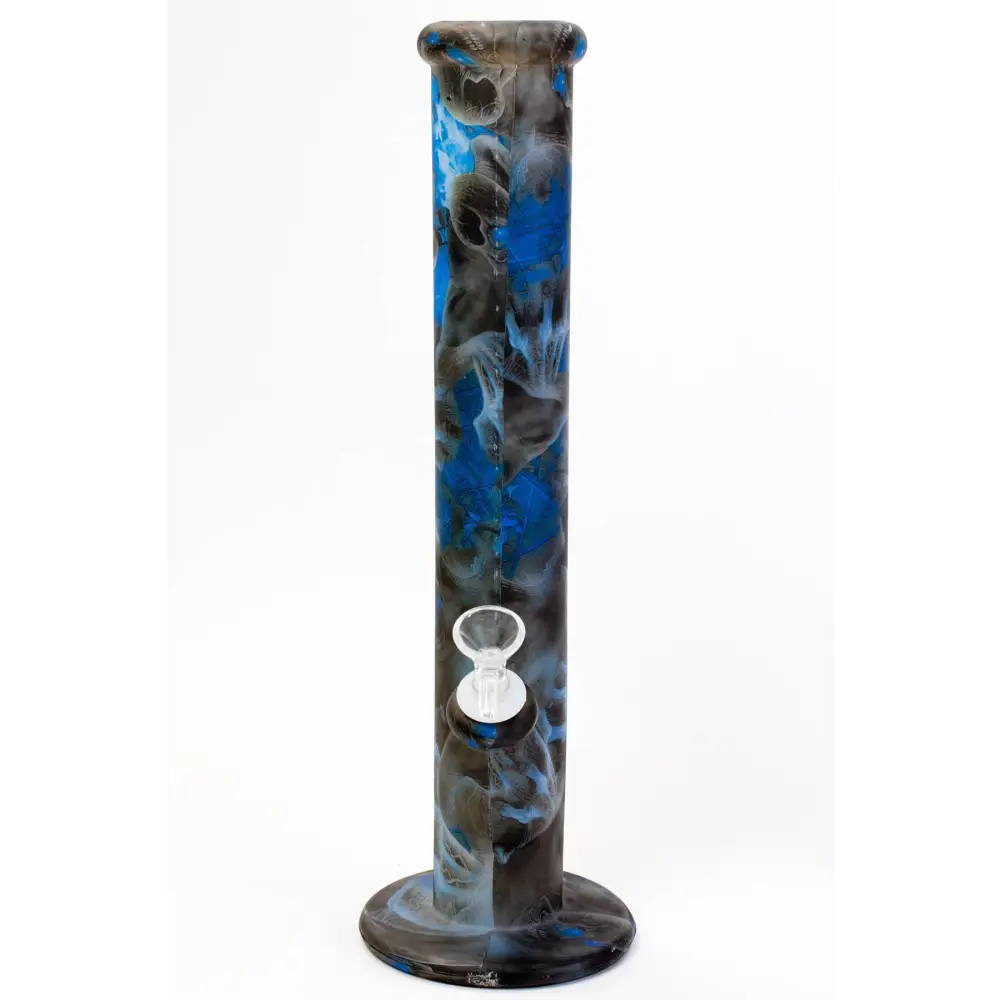 14" Straight tube silicone water bong_3