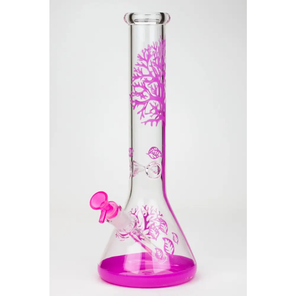 14" Tree of Life classic beaker glass bong_11