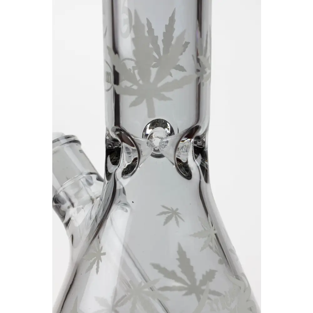 14" XTREME Glass / 7 mm / Leaf Electroplated Glass beaker Bong_10