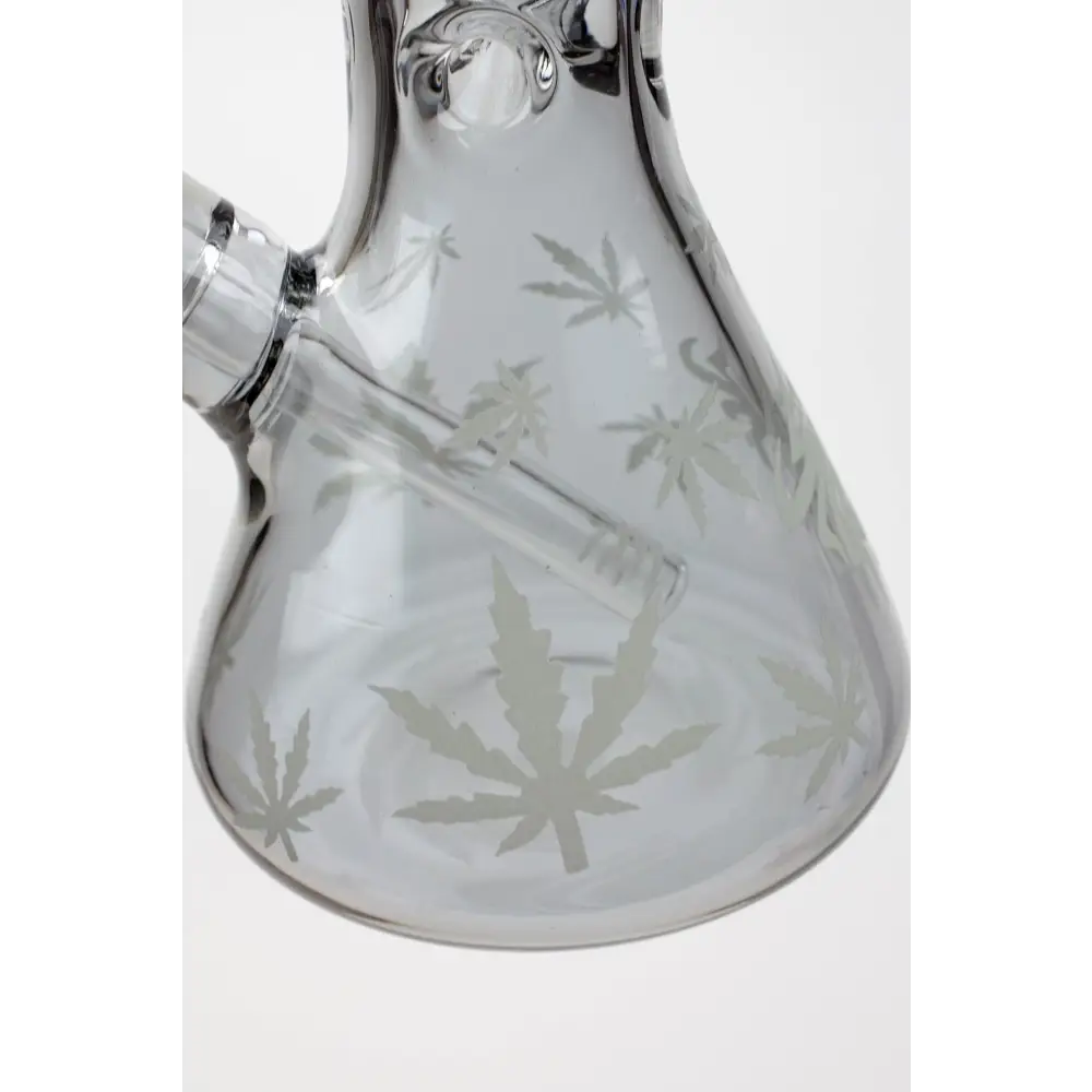 14" XTREME Glass / 7 mm / Leaf Electroplated Glass beaker Bong_12