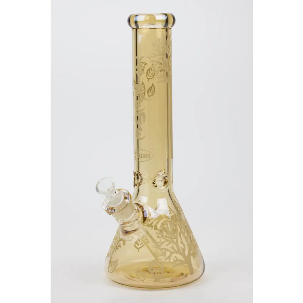 14" XTREME Glass / 7 mm / Tree of life Electroplated Glass beaker Bong_11