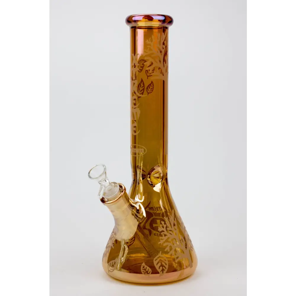 14" XTREME Glass / 7 mm / Tree of life Electroplated Glass beaker Bong_9