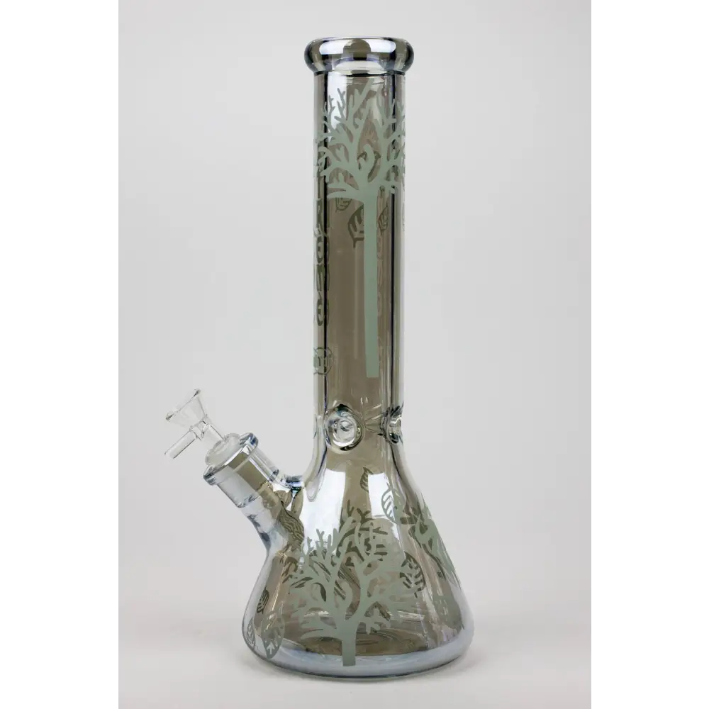 14" XTREME Glass / 7 mm / Tree of life Electroplated Glass beaker Bong_12