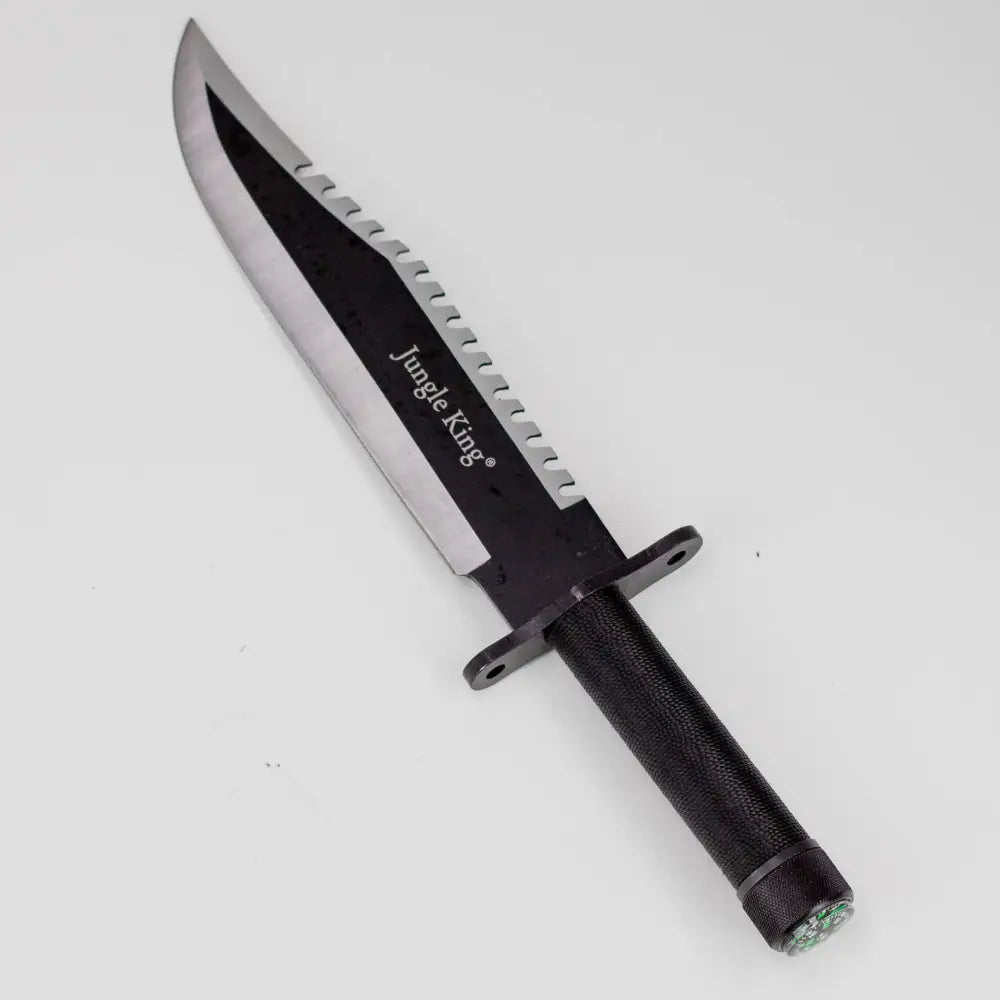 15.25" Jungle King Survival Fixed Blade Knife with Sheath [JK-8837-BK]_3