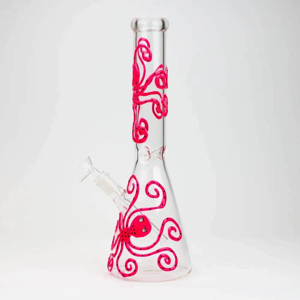 15.5" Glow in the dark beaker glass water bong [AK082]_4