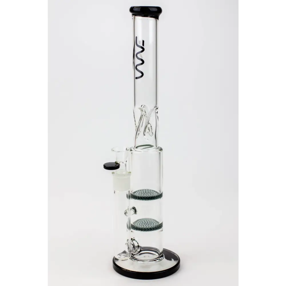 15" WAVE Dual honeycomb glass Bong [W2]_3