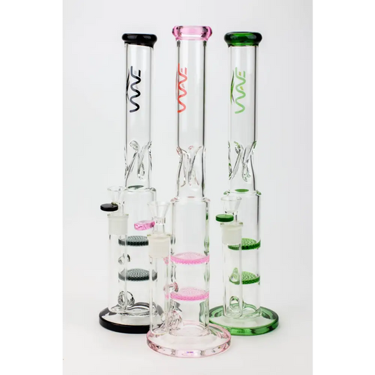 15" WAVE Dual honeycomb glass Bong [W2]_0