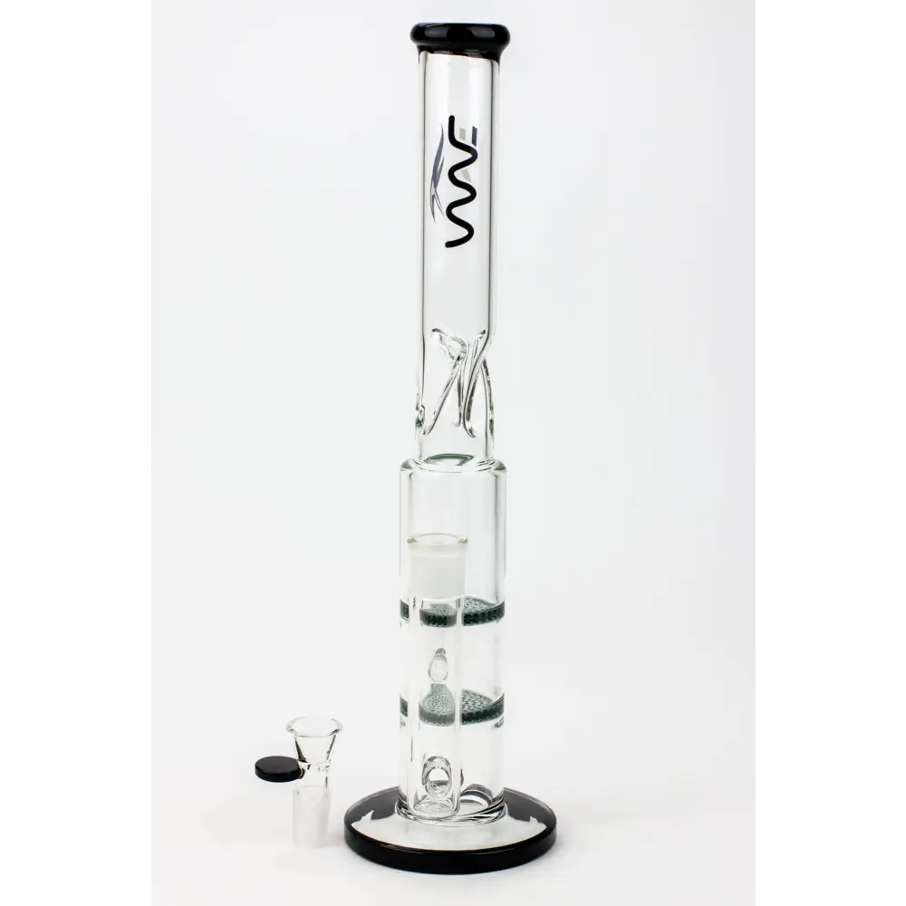 15" WAVE Dual honeycomb glass Bong [W2]_2