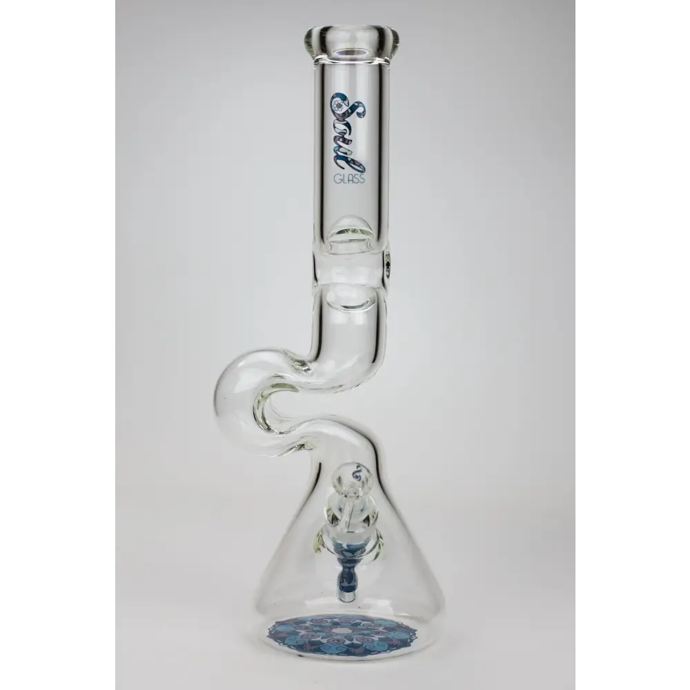 16.5" SOUL Glass 7mm Kink Zong glass water bong_11