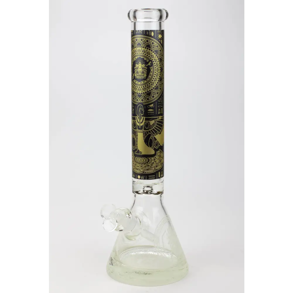 16" Egyptian Hieroglyph / 9 mm / Glow in the dark / Glass Bong  [MG22]_21