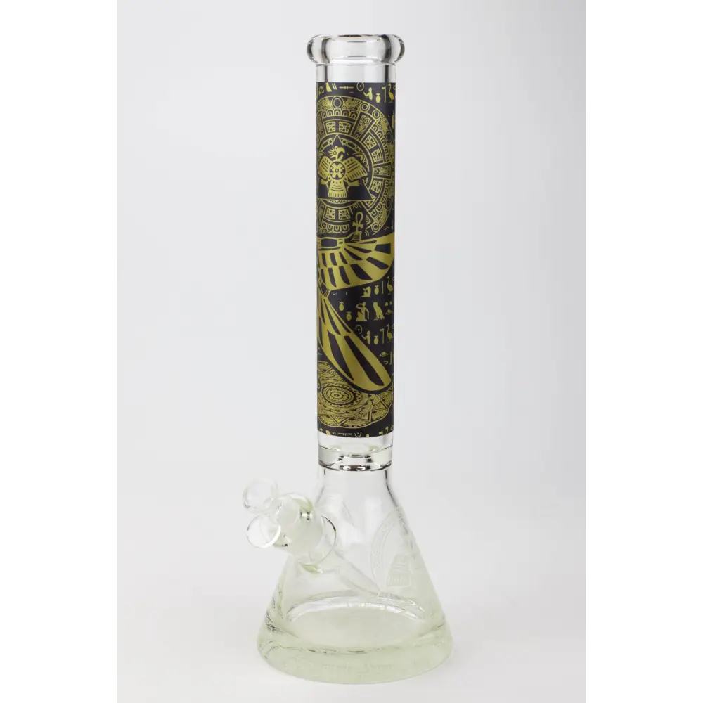 16" Egyptian Hieroglyph / 9 mm / Glow in the dark / Glass Bong  [MG22]_18