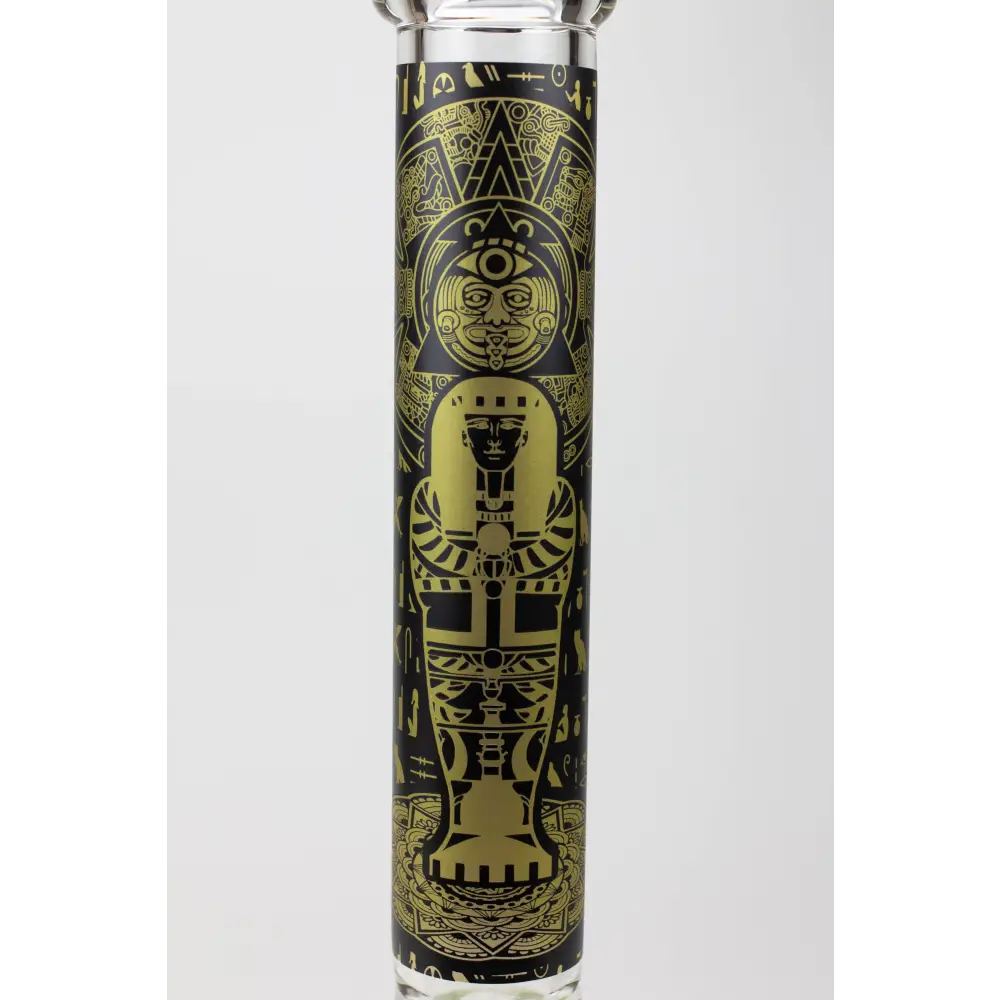 16" Egyptian Hieroglyph / 9 mm / Glow in the dark / Glass Bong  [MG22]_16