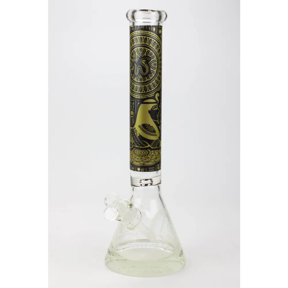 16" Egyptian Hieroglyph / 9 mm / Glow in the dark / Glass Bong  [MG22]_4