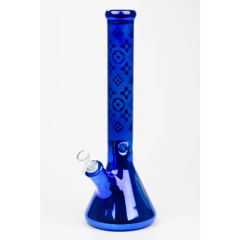 16" Luxury pattern 7 mm metallic beaker bong_6