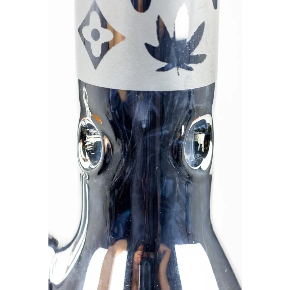 16" Luxury pattern 7 mm metallic beaker bong_9