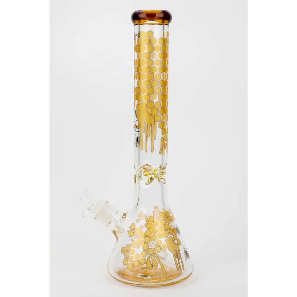 16" SOUL glass BEE / 9 mm / beaker glass bong  [S2076]_9