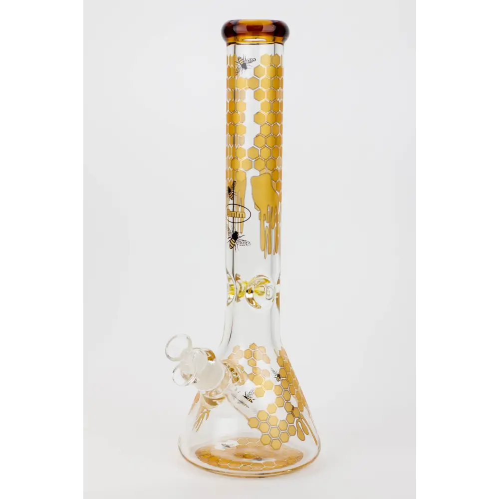 16" SOUL glass BEE / 9 mm / beaker glass bong  [S2076]_8