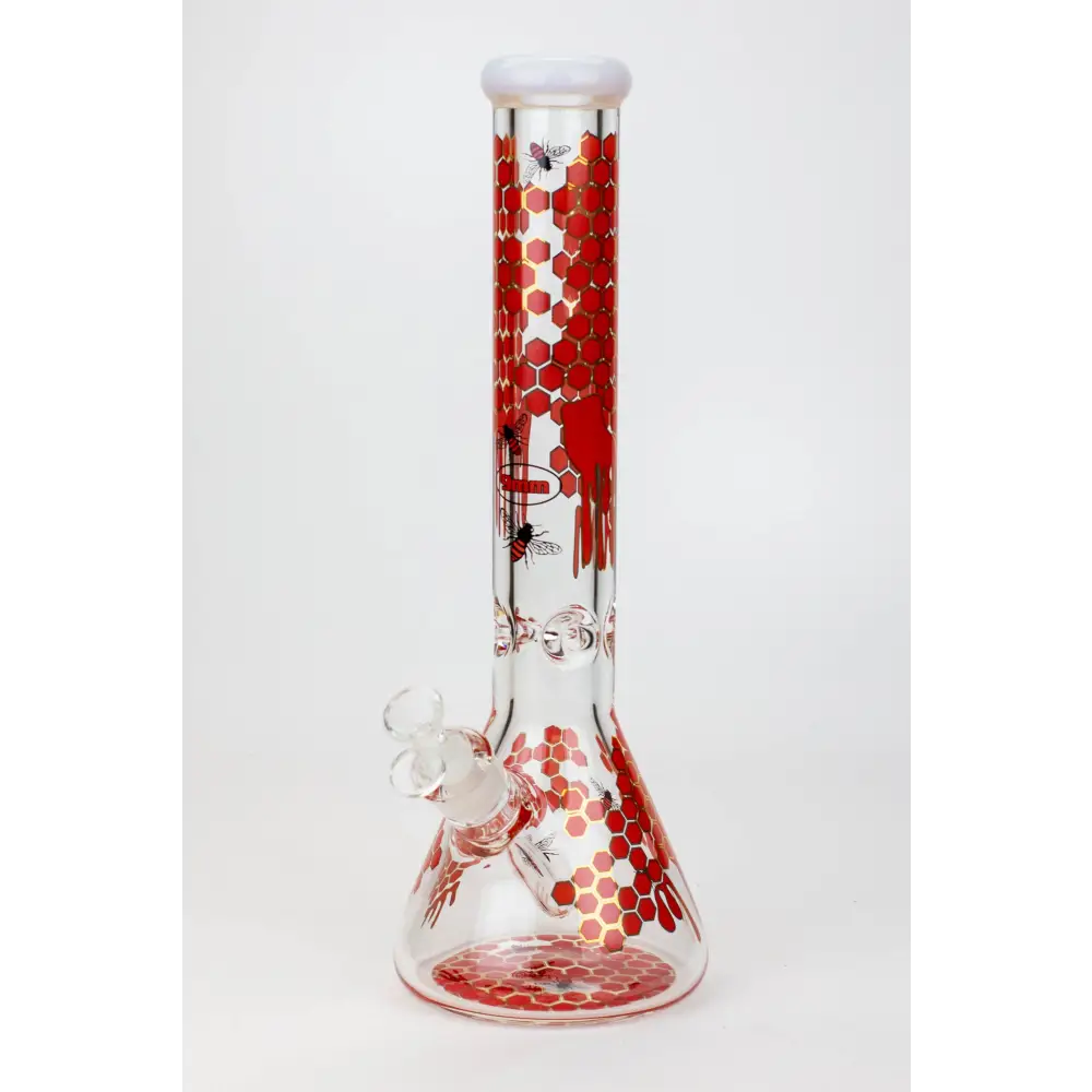 16" SOUL glass BEE / 9 mm / beaker glass bong  [S2076]_4