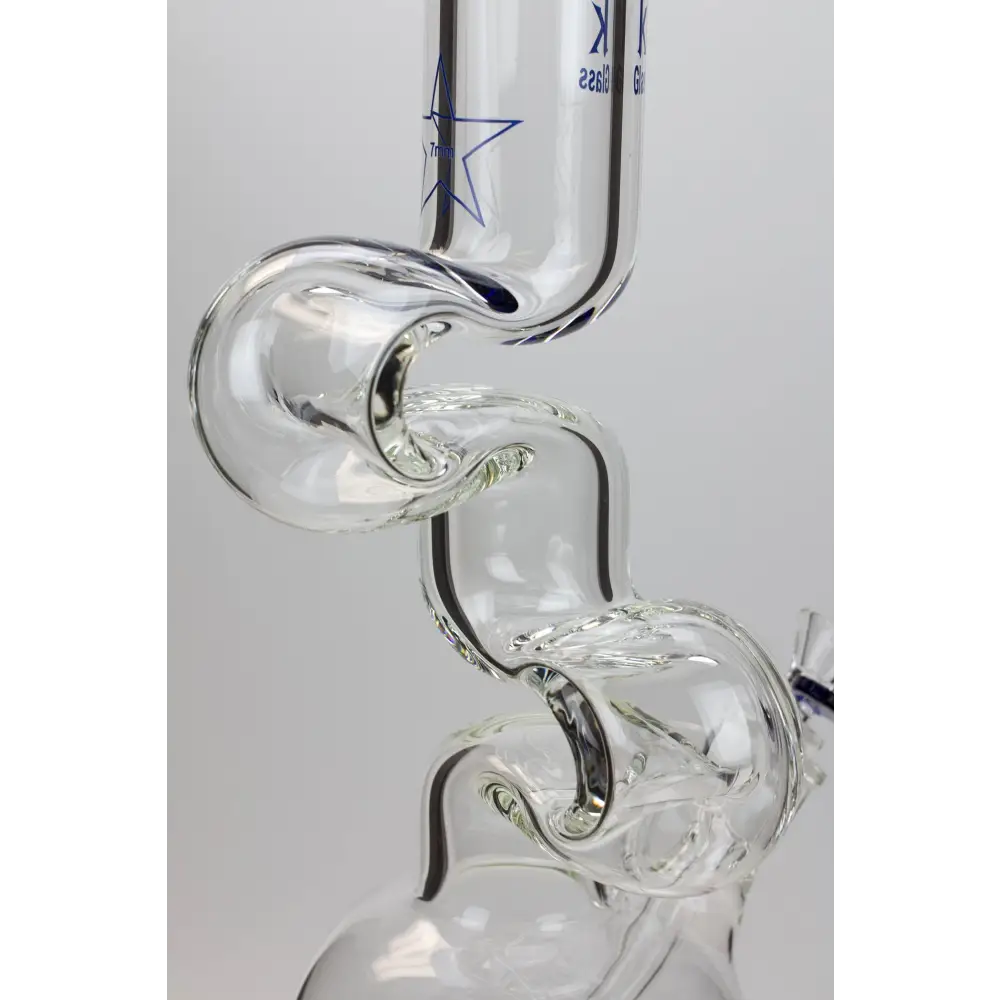 16" Spark 7mm kink zong glass bong_6