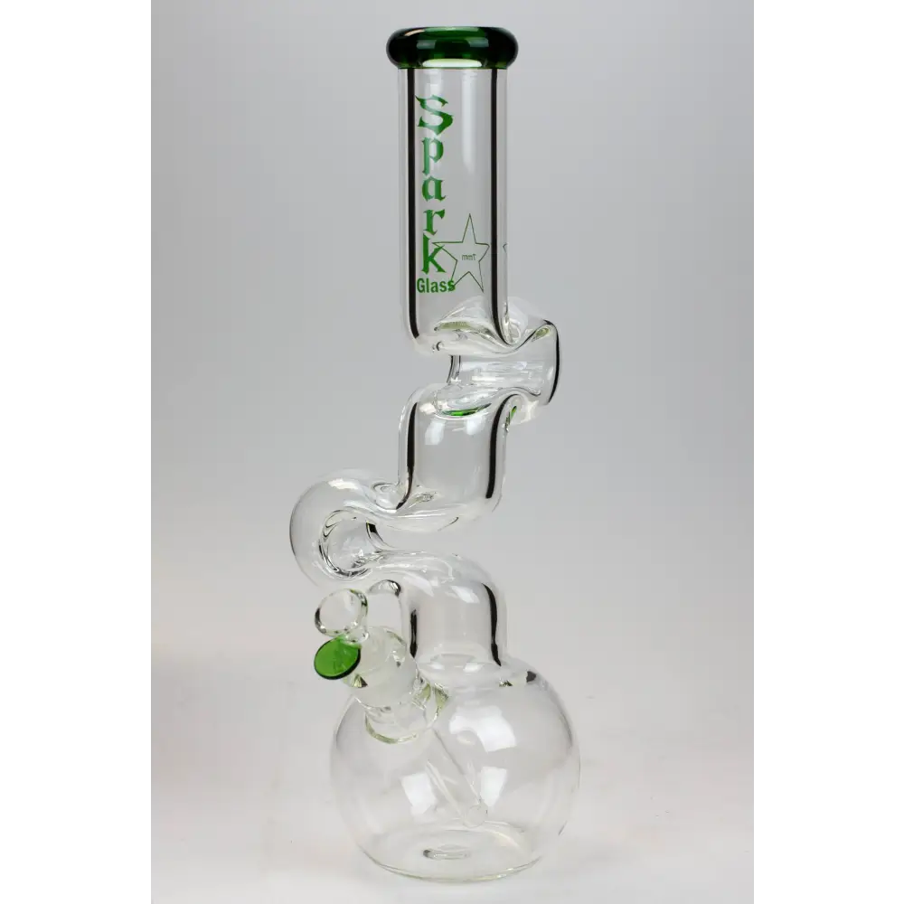 16" Spark 7mm kink zong glass bong_10