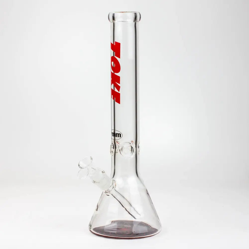 16" TOKE 7 mm glass water beaker bong_3