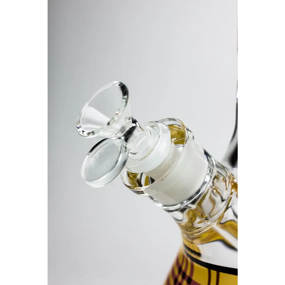 17.5" Check pattern 9 mm glass beaker bong_9