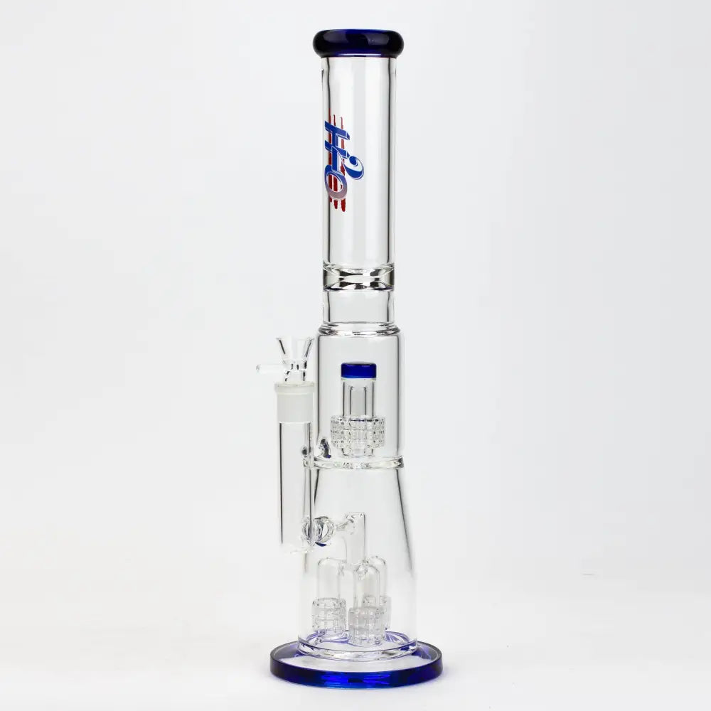 17.5" H2O glass water bong with shower head percolator [H2O-5003]_4