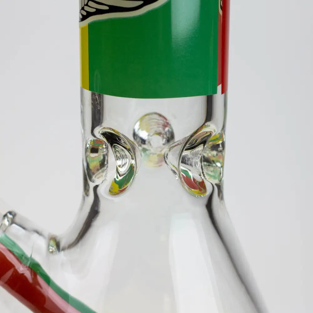 17.5" Rasta Man / 7 mm / classic beaker glass bong_8