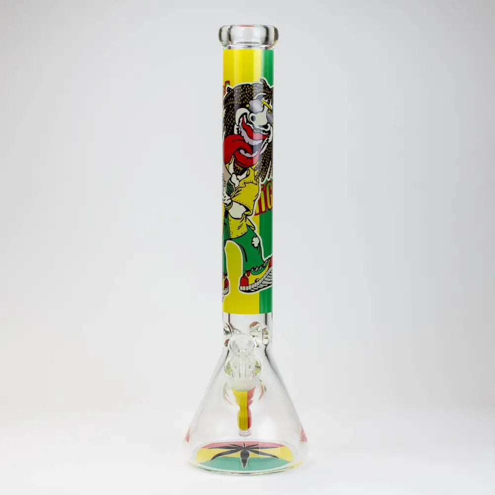 17.5" Rasta Man / 7 mm / classic beaker glass bong_6