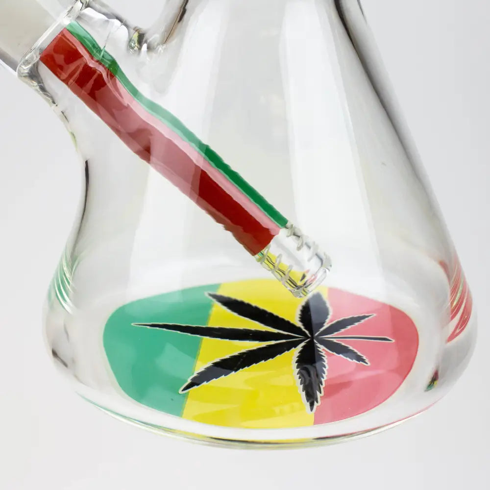 17.5" Rasta Man / 7 mm / classic beaker glass bong_10