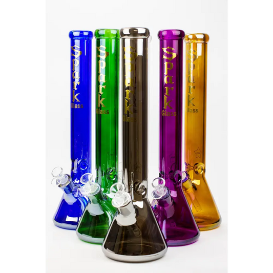 17.5" SPARK / 9 mm / Electroplated glass beaker bong_0