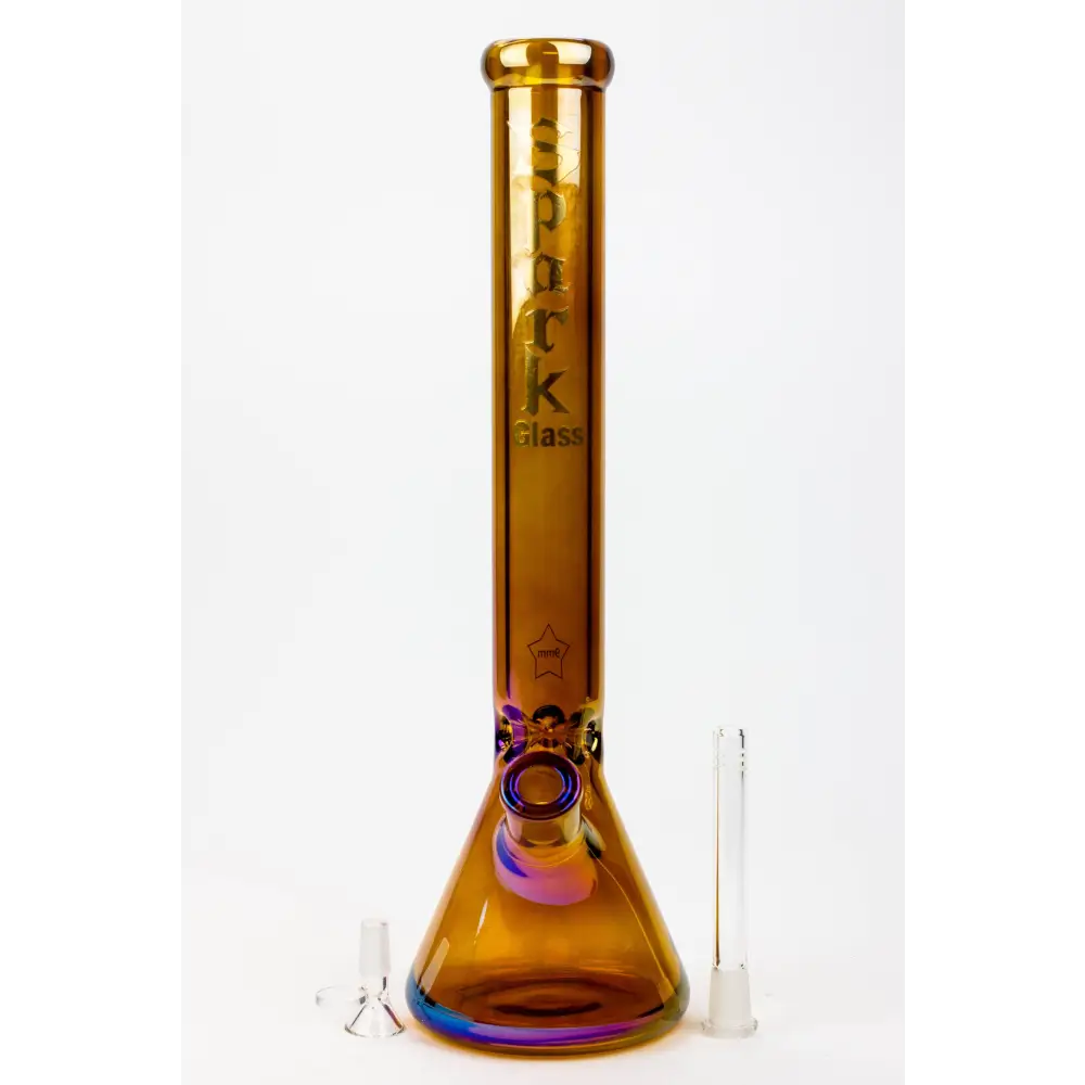 17.5" SPARK / 9 mm / Electroplated glass beaker bong_14